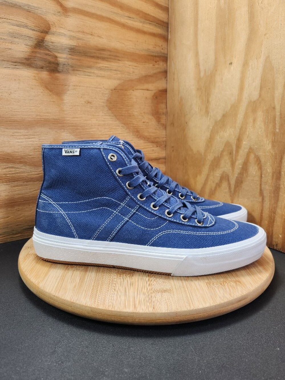 New Vans Gilbert Crockett Mens Blue High Top Sneakers Size 10
